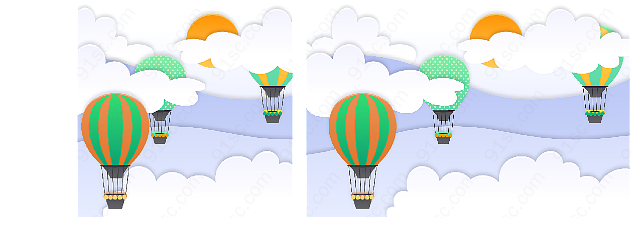 热气球剪贴画其它矢量卡通其它
