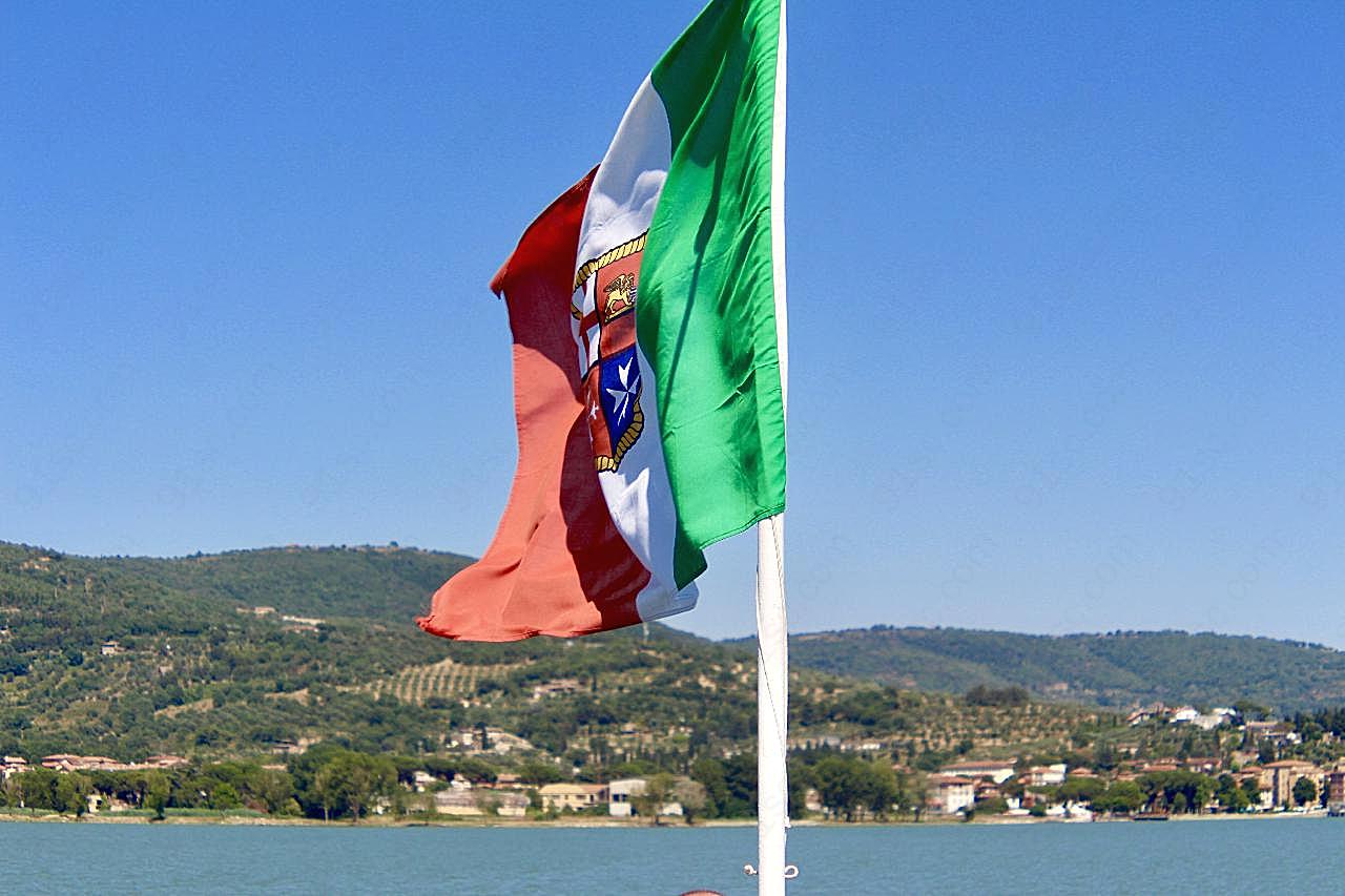 意大利旗帜图片摄影高清