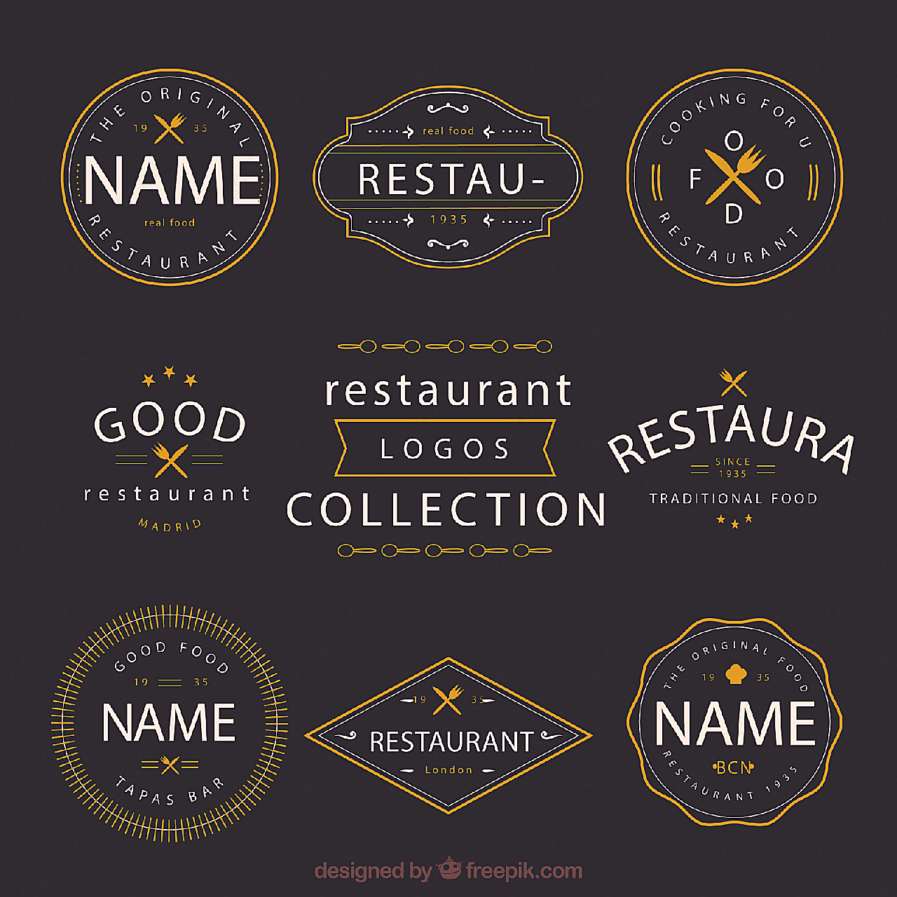 餐厅标志设计矢量logo图形