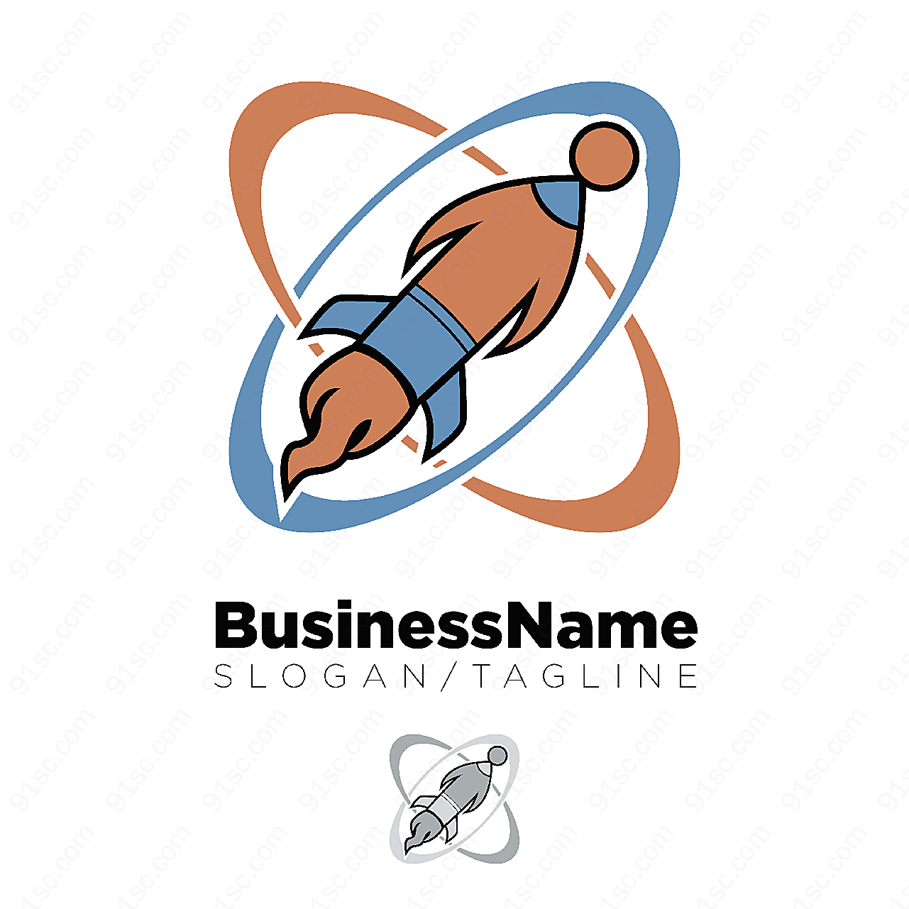 火箭logo设计矢量logo图形