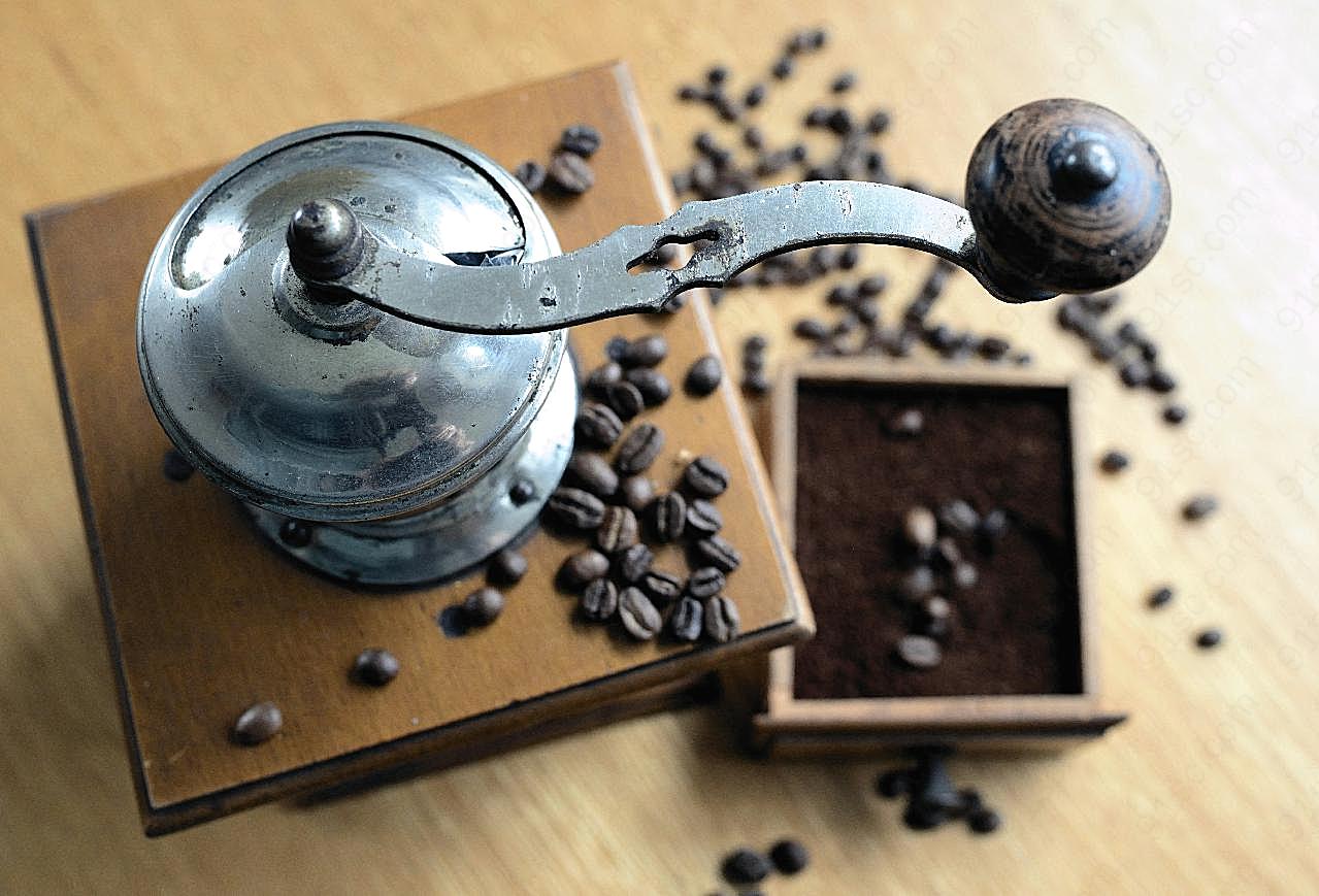 研磨咖啡豆图片摄影百科