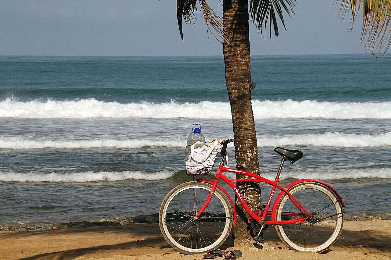 沙滩自行车图片运输高清