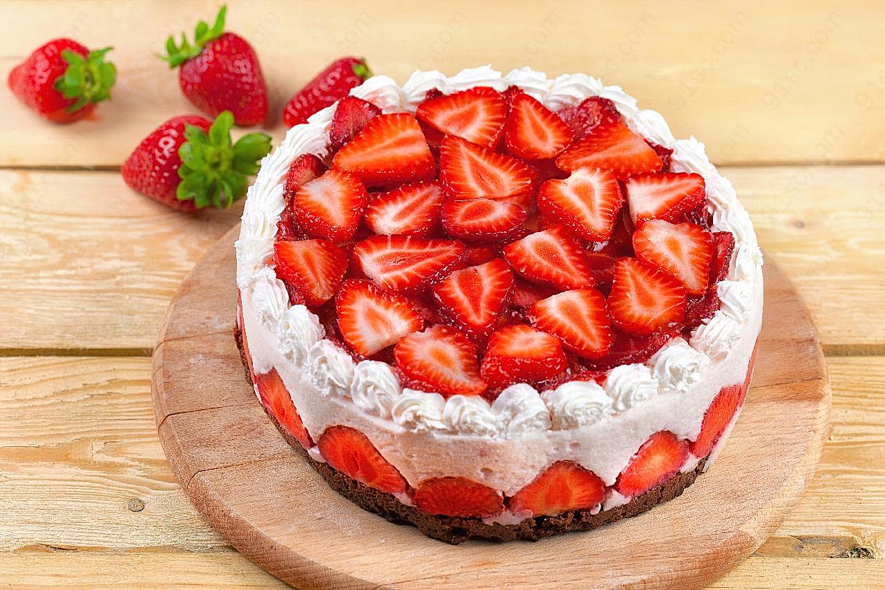 草莓奶油图片蛋糕