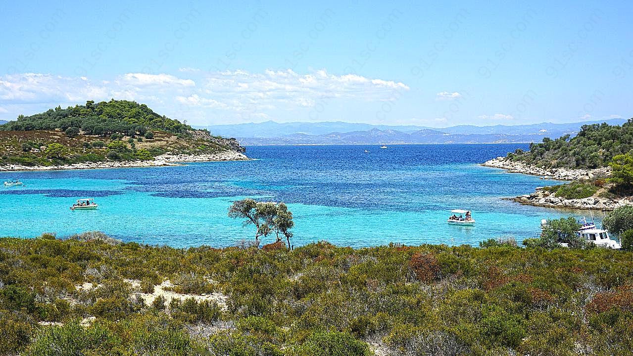 希腊爱琴海图片风景