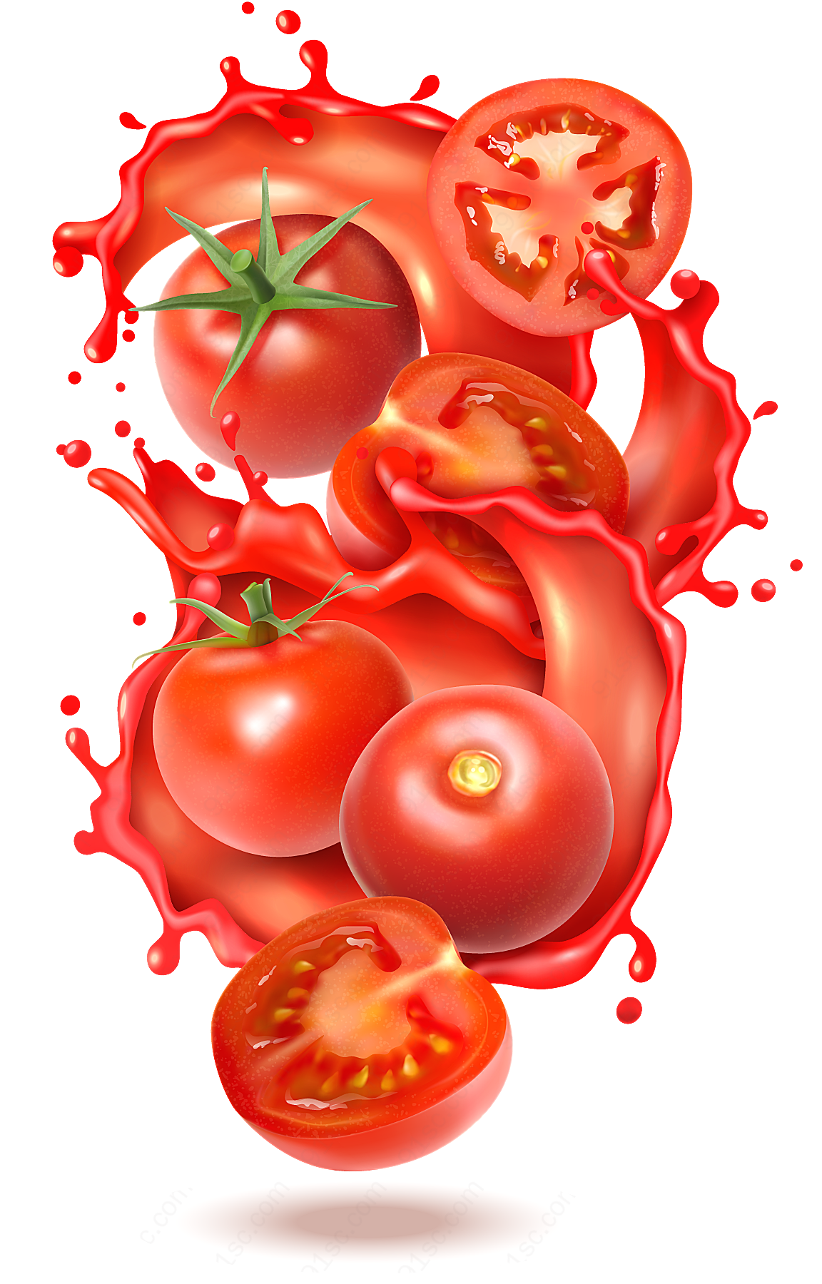 矢量番茄蔬菜素材矢量食品果蔬