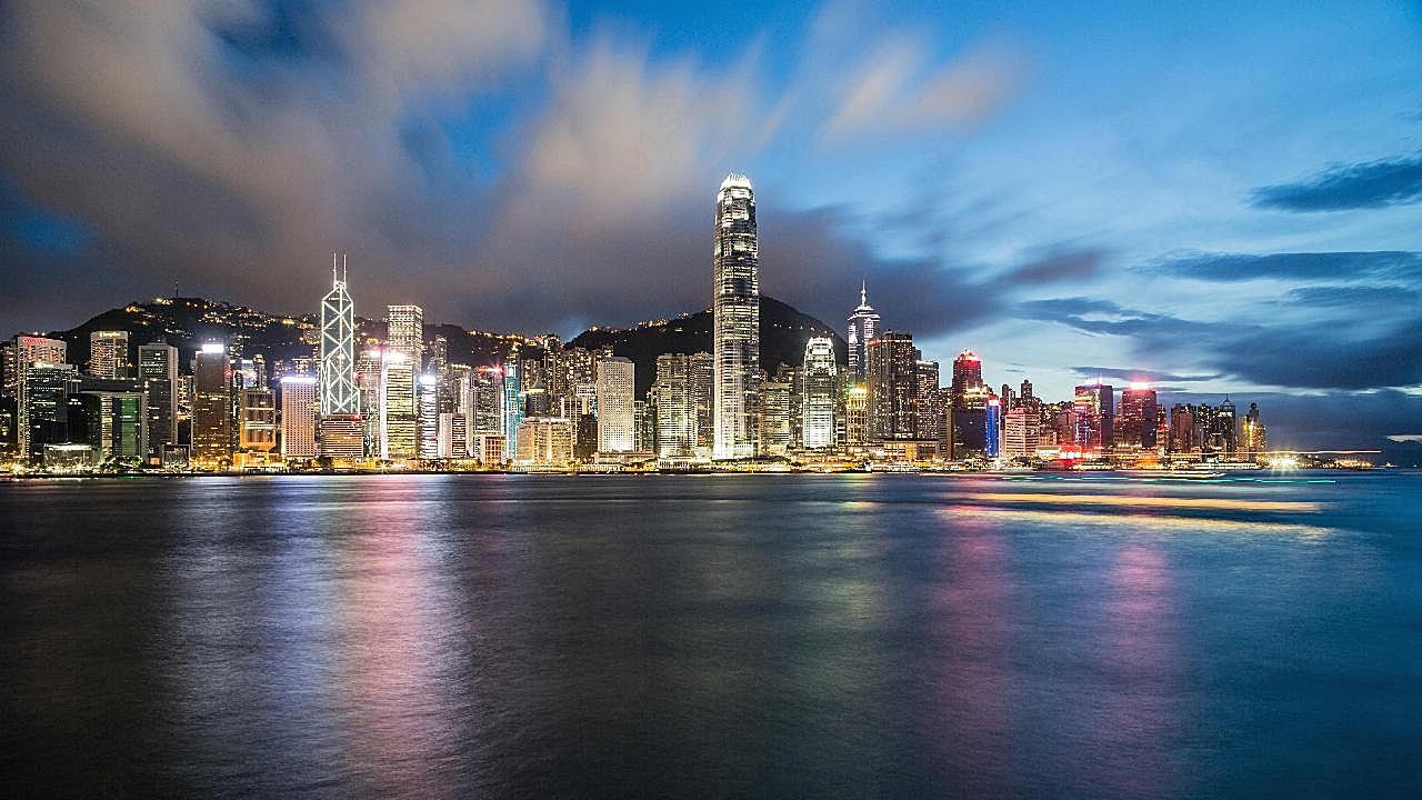 香港夜景图片建筑