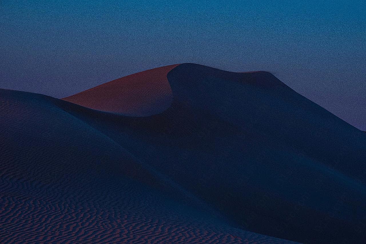 夜晚沙丘风景图片沙漠