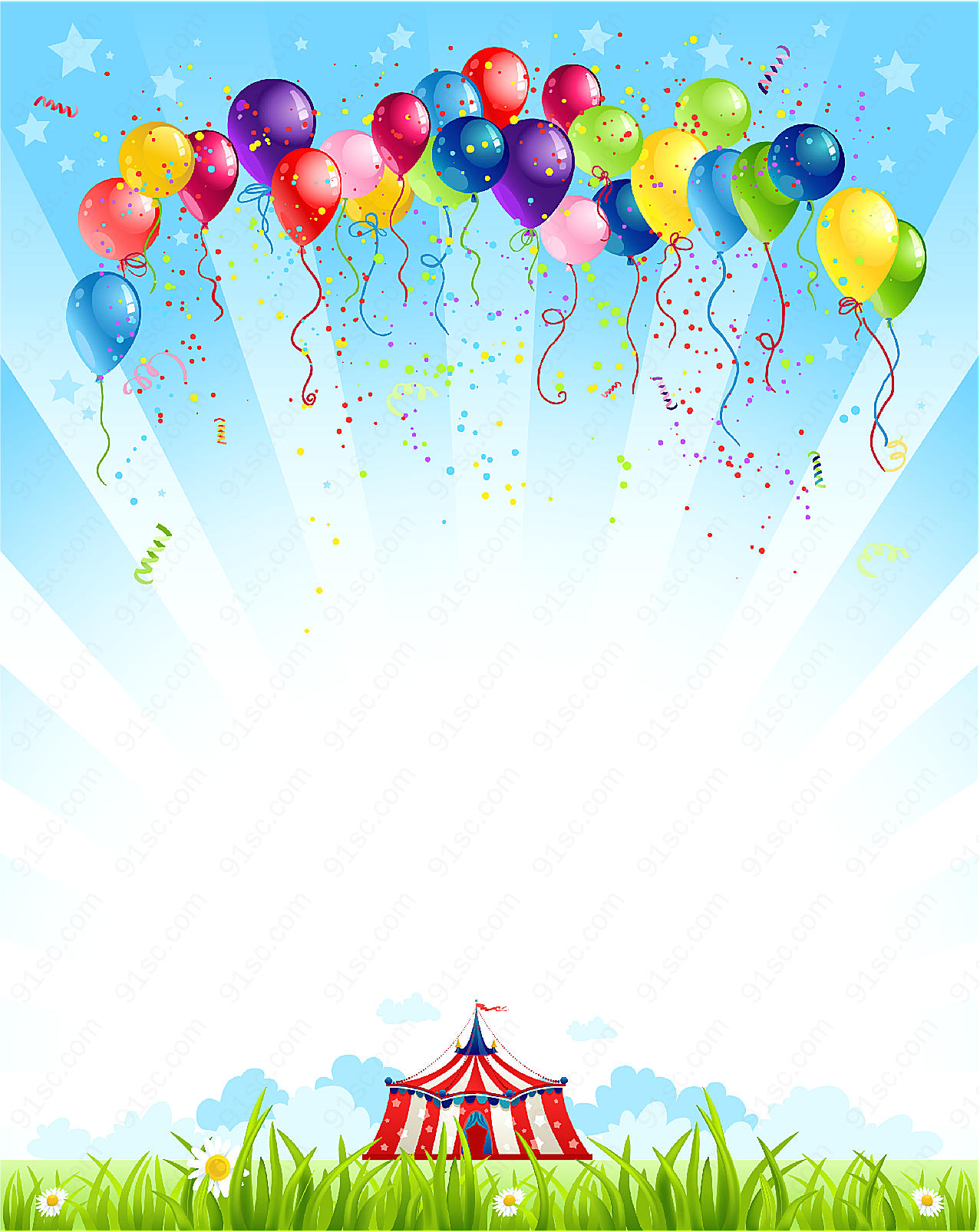 气球节日背景节日用品