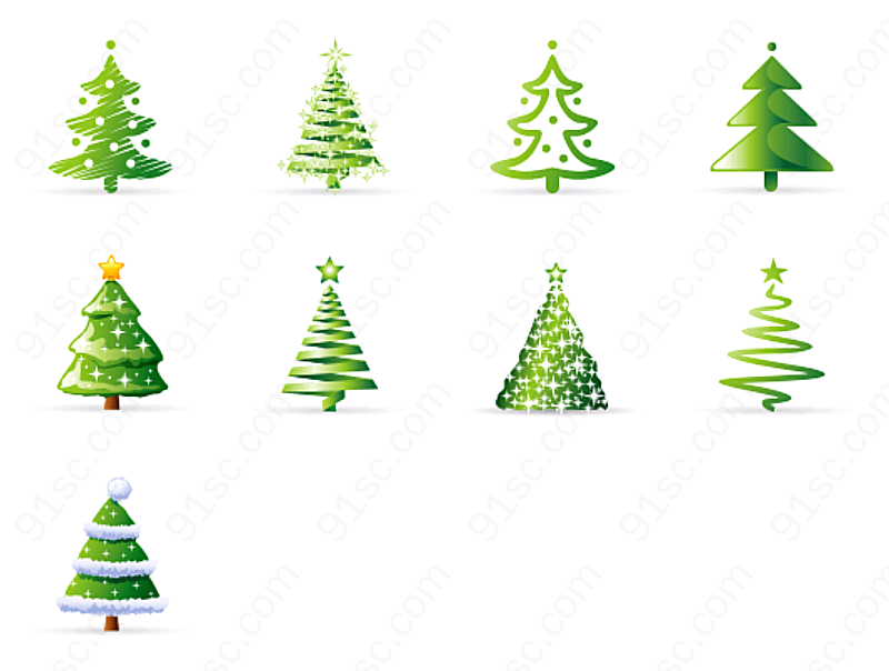 圣诞树系列系列图标