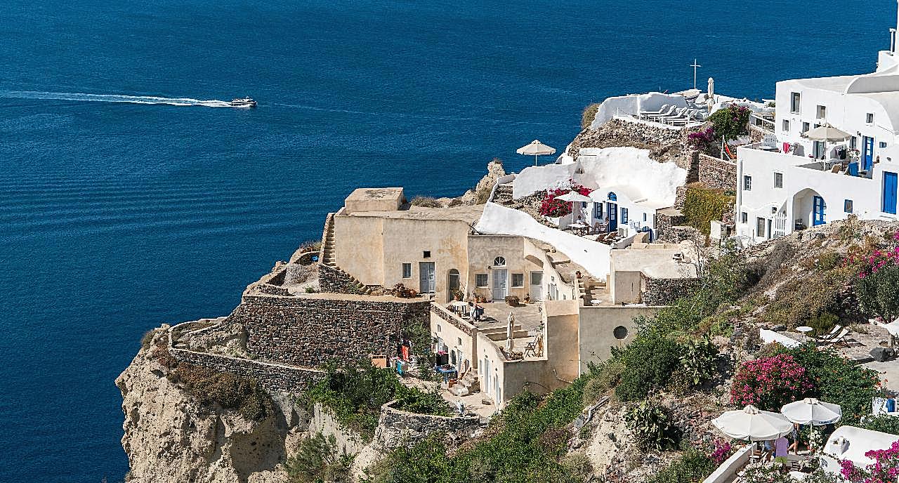 希腊爱情海海景图片建筑摄影