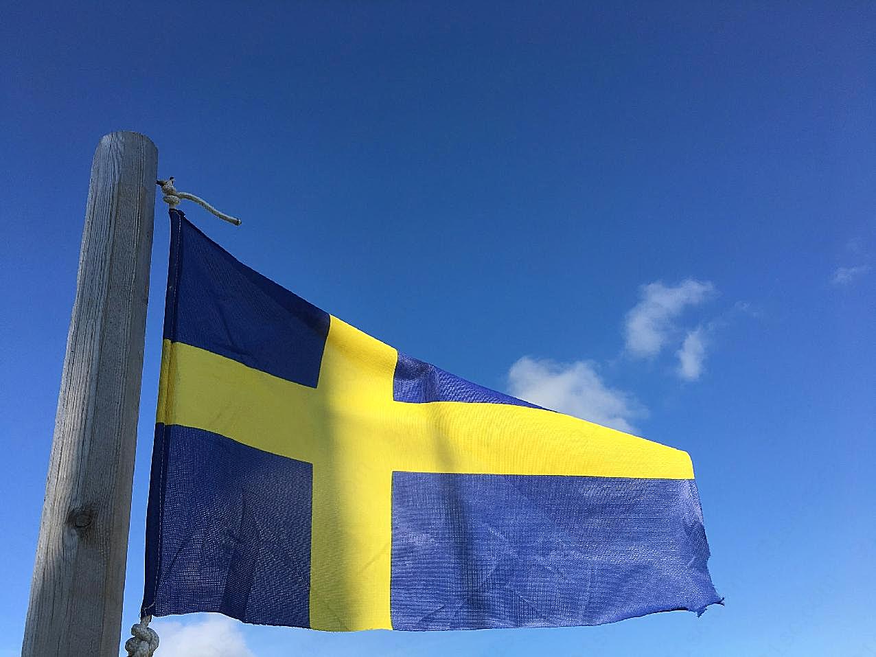 瑞典的国旗图片摄影