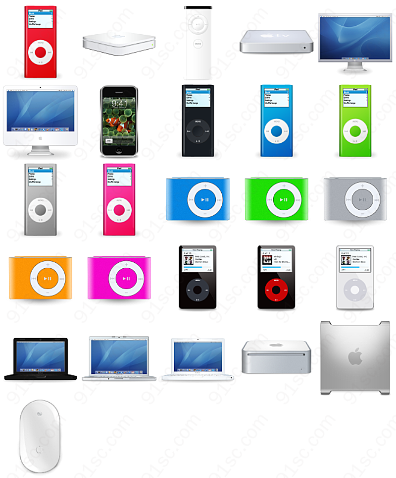 苹果系列产品电脑系列图标