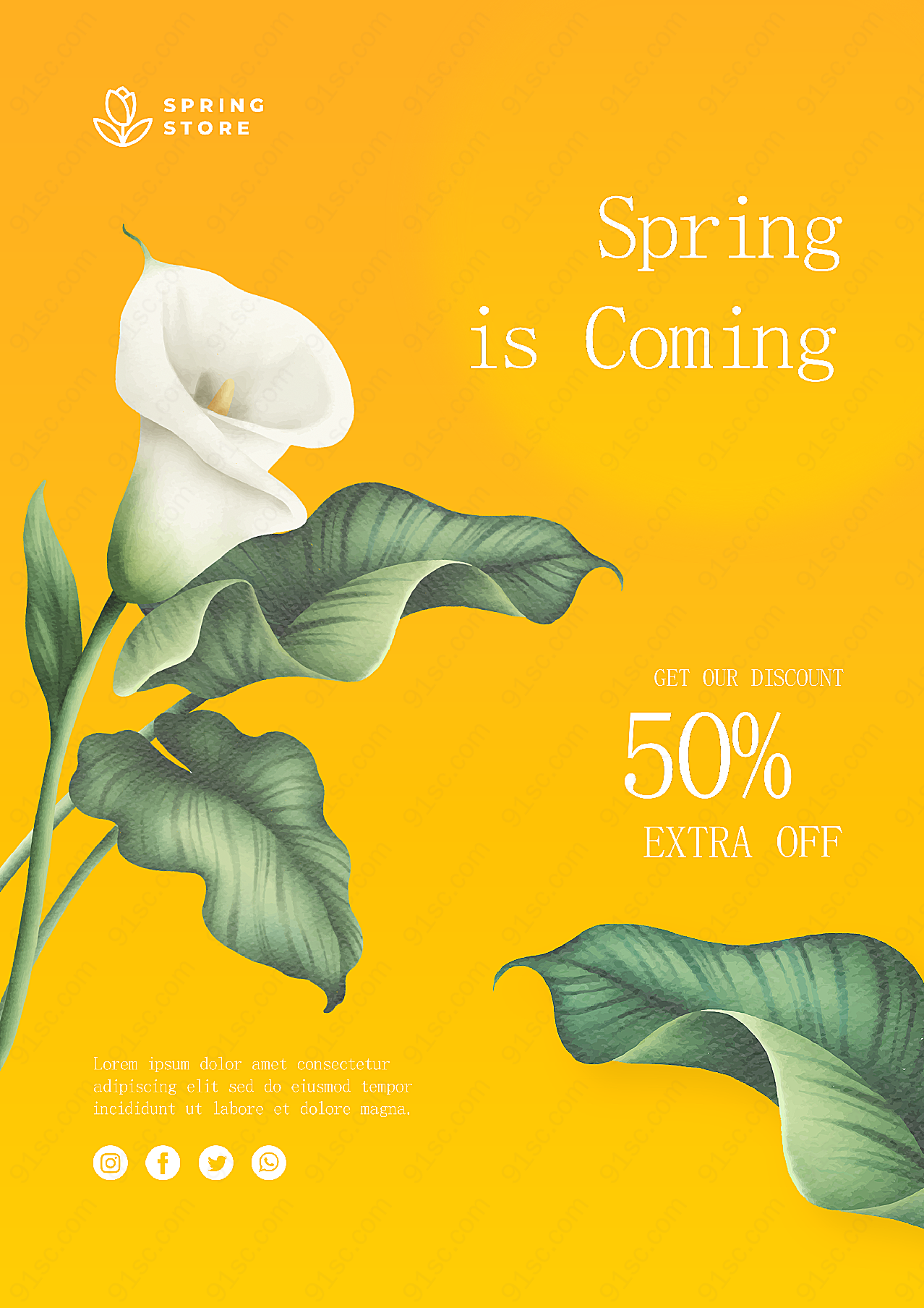 春季促销海报设计广告