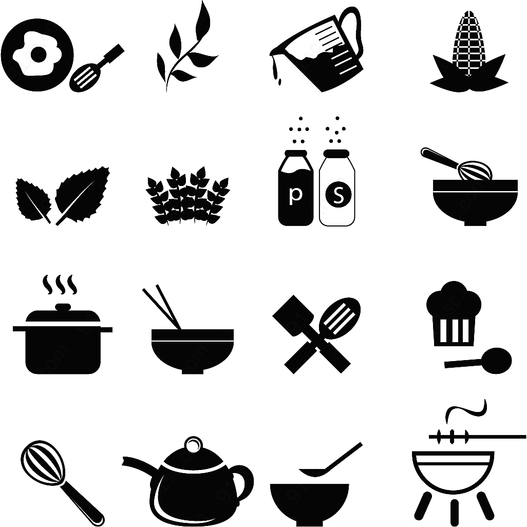 厨房工具图标矢量各式图标