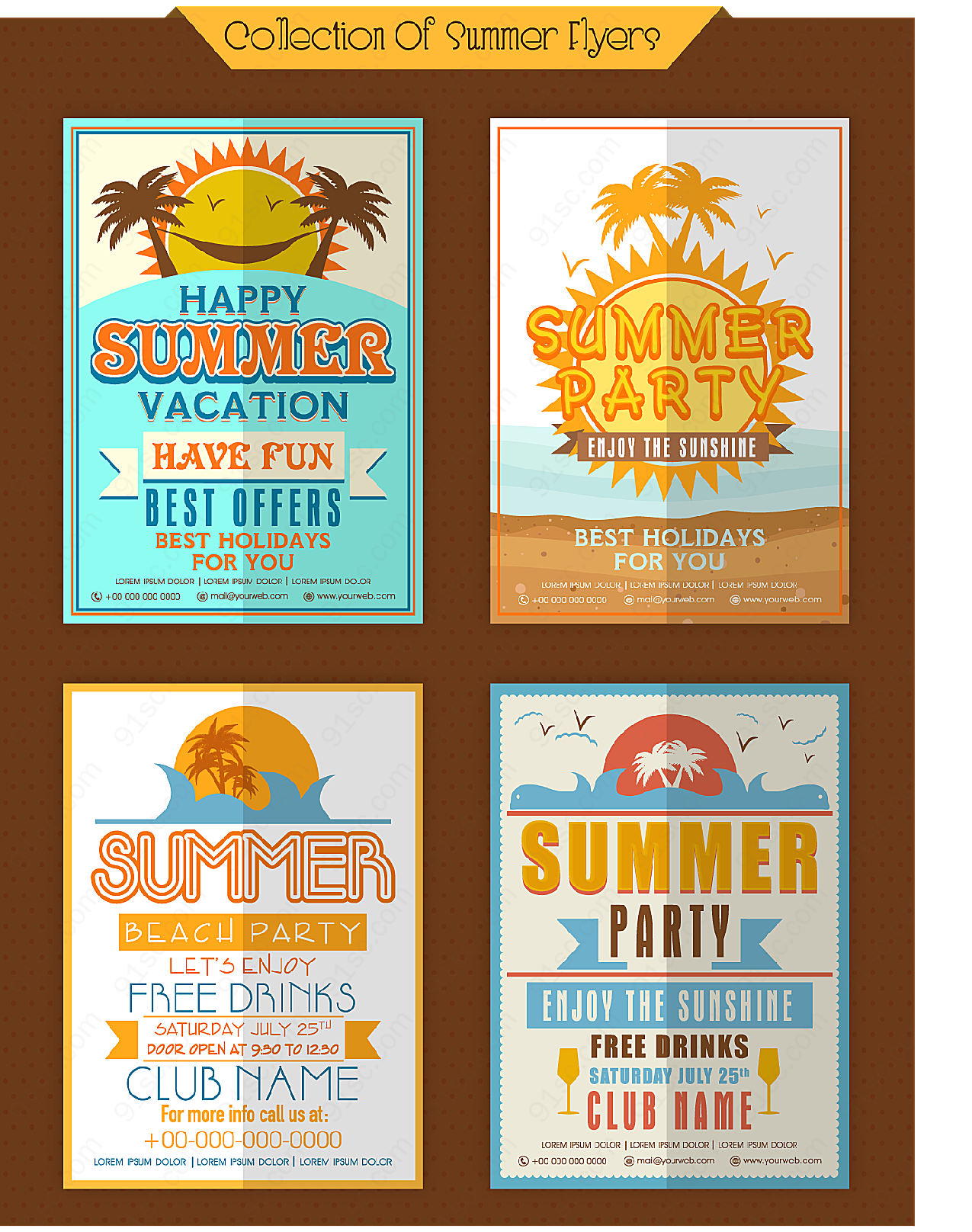 夏季主题pop海报平面广告