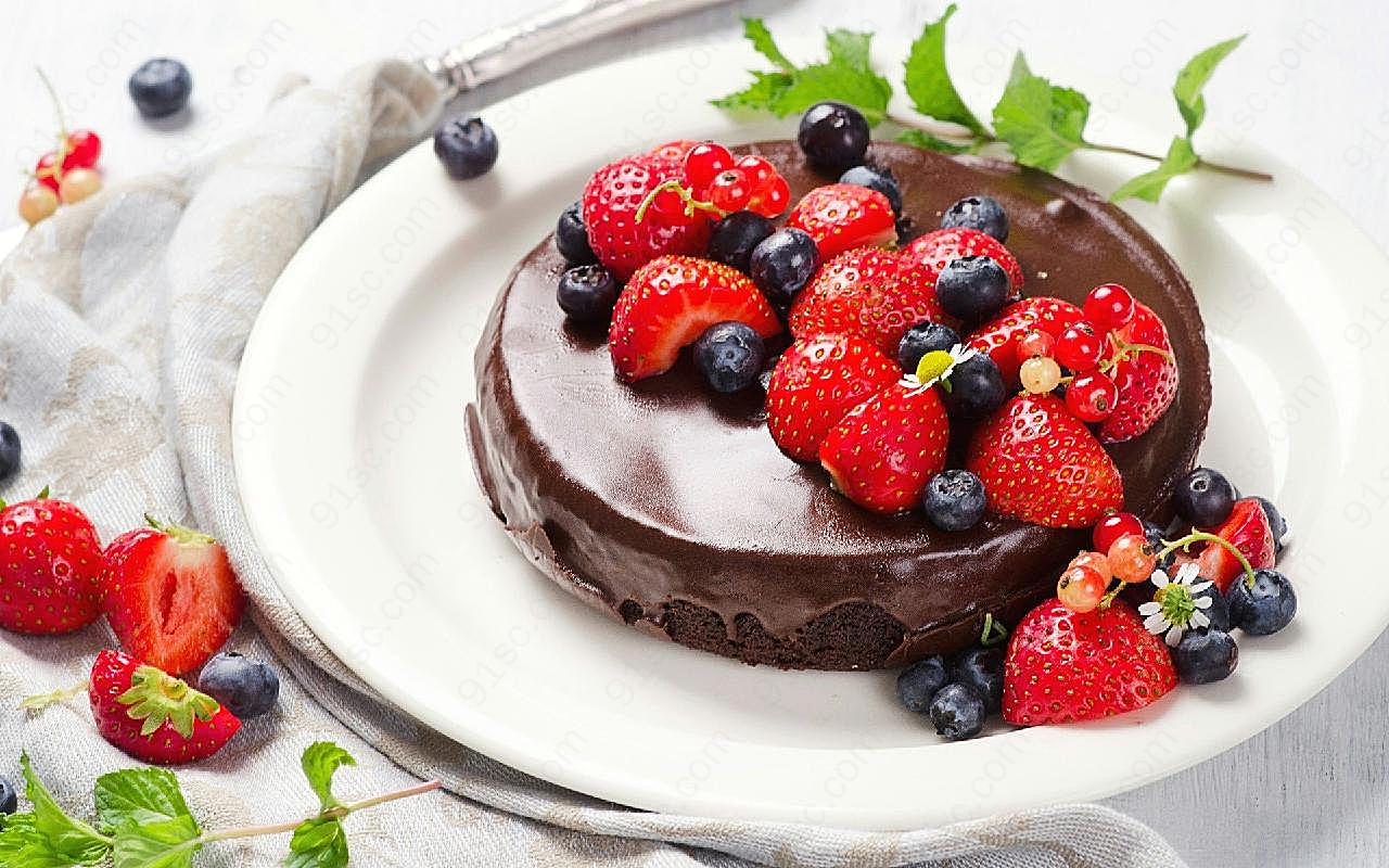 巧克力水果生日图片蛋糕