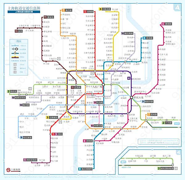 上海地铁图矢量地图