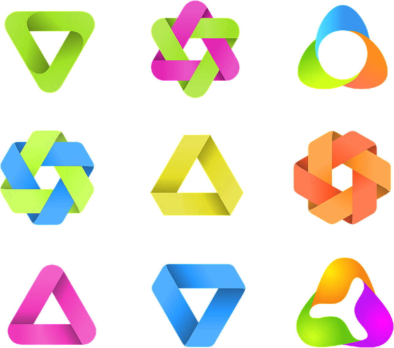 抽象符号标志矢量logo图形