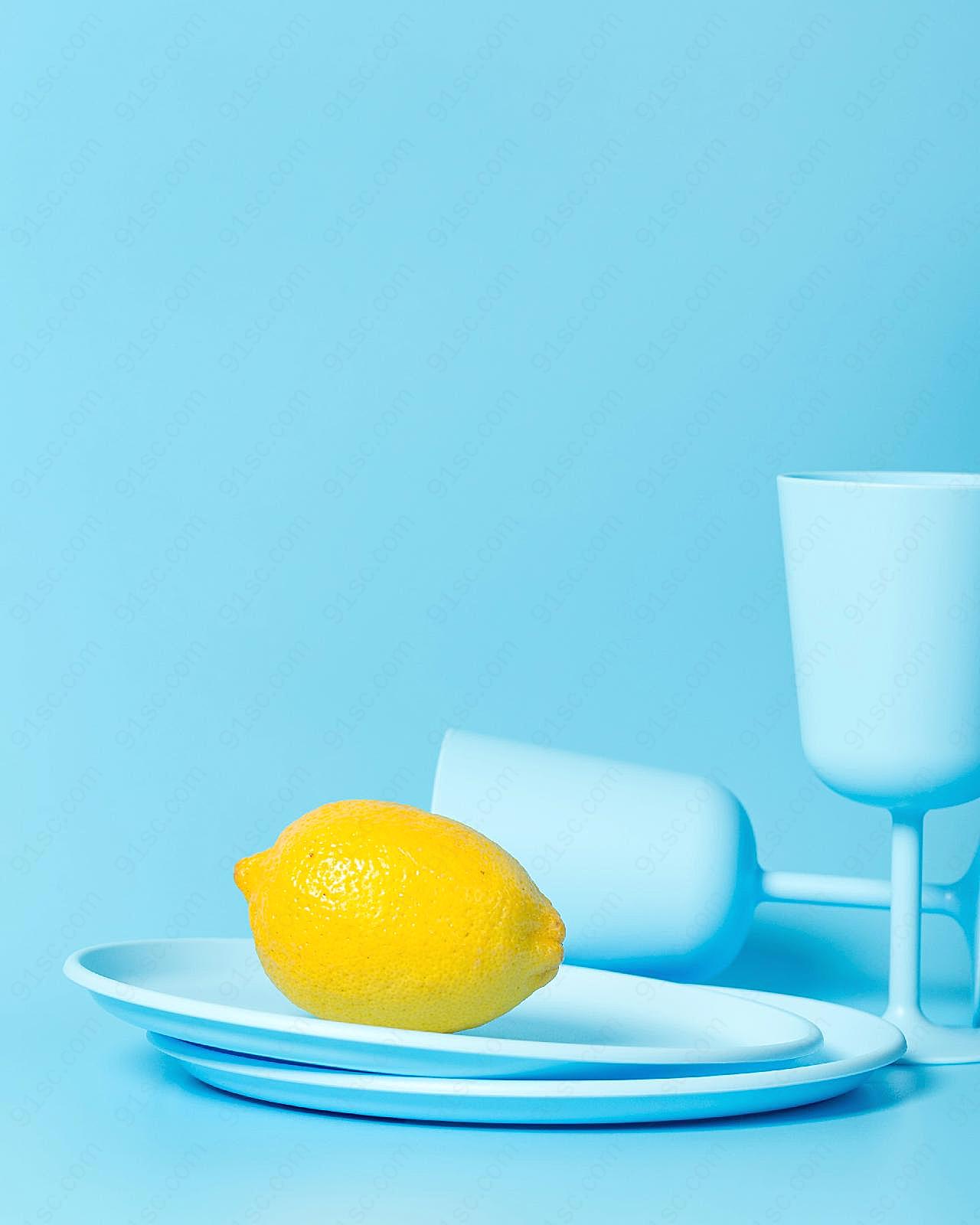 黄柠檬背景图片食物背景