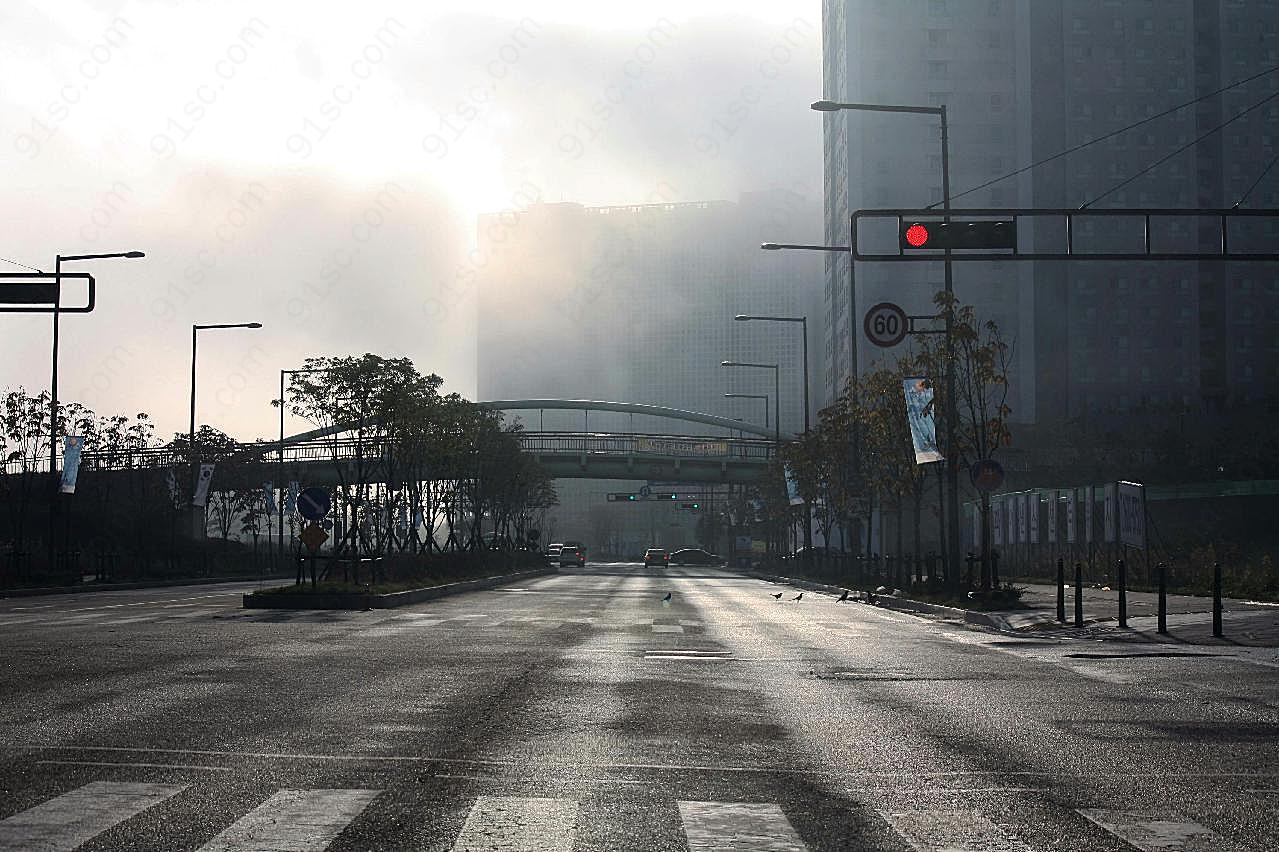 城市雾霾图片城市景观