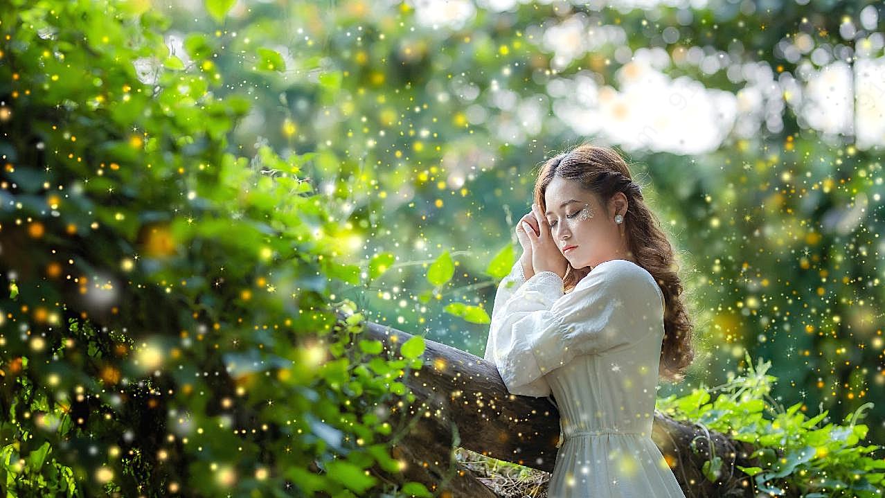 亚洲美女春天写真图片人物速写