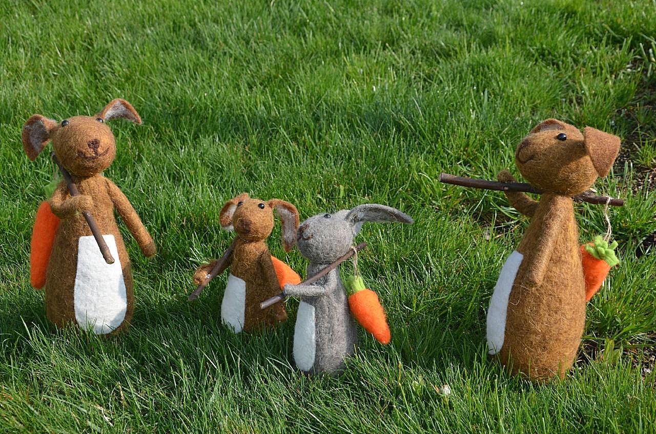 复活节玩具兔子图片摄影