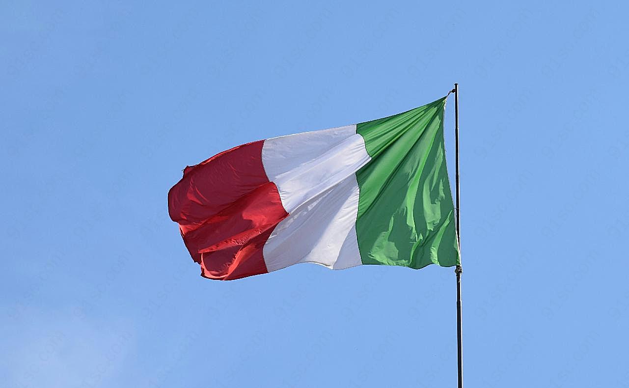 意大利旗帜图片刺绣图案