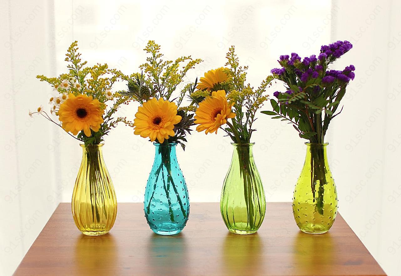 花瓶装饰图片插花