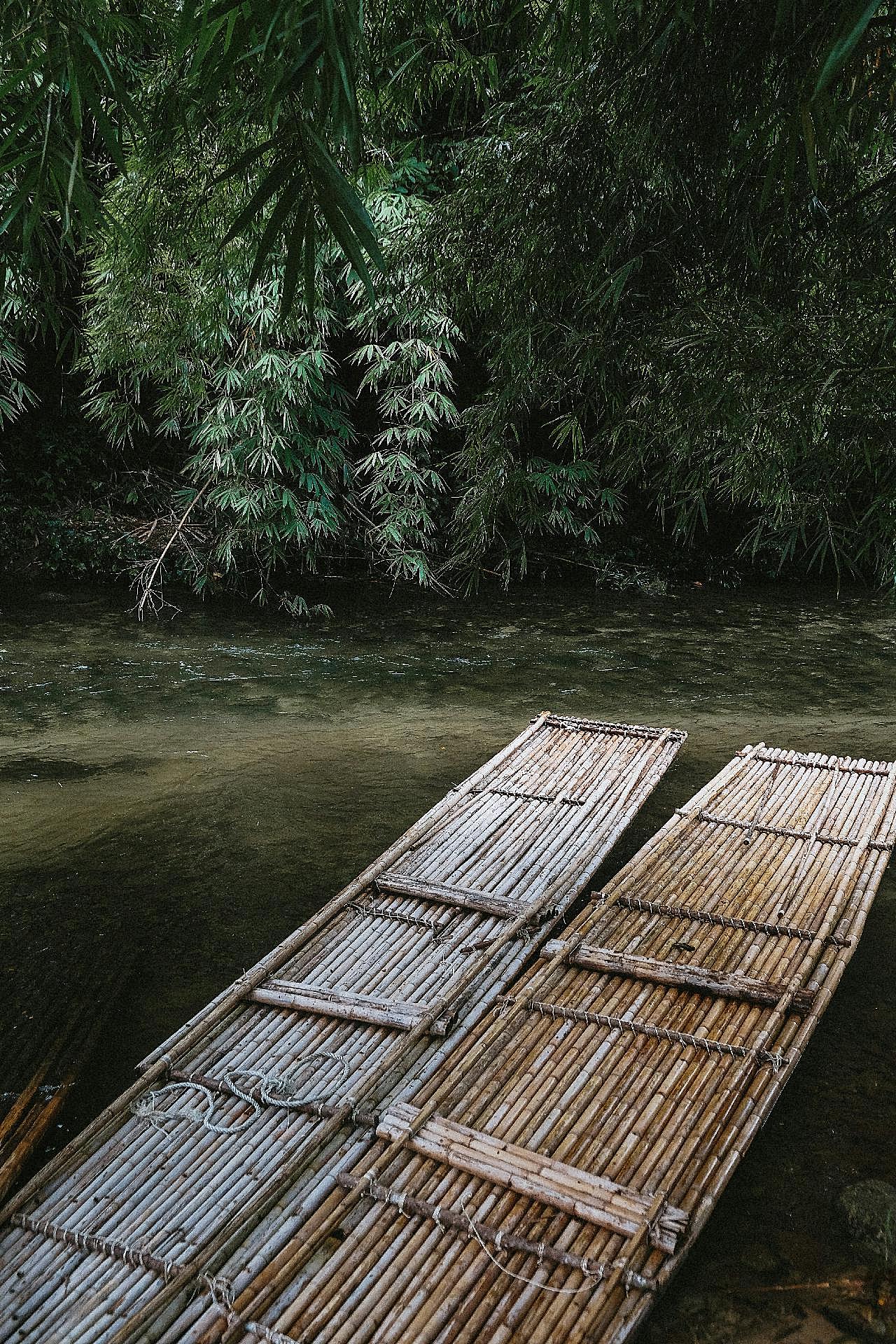 竹木筏图片生活用品