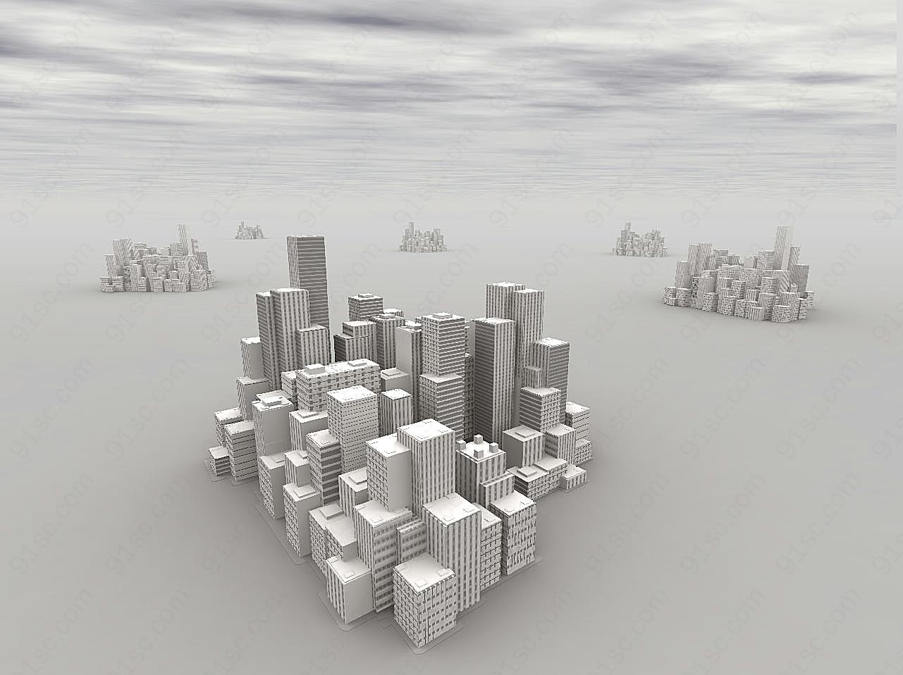 城市建筑模型图片下载3d图片