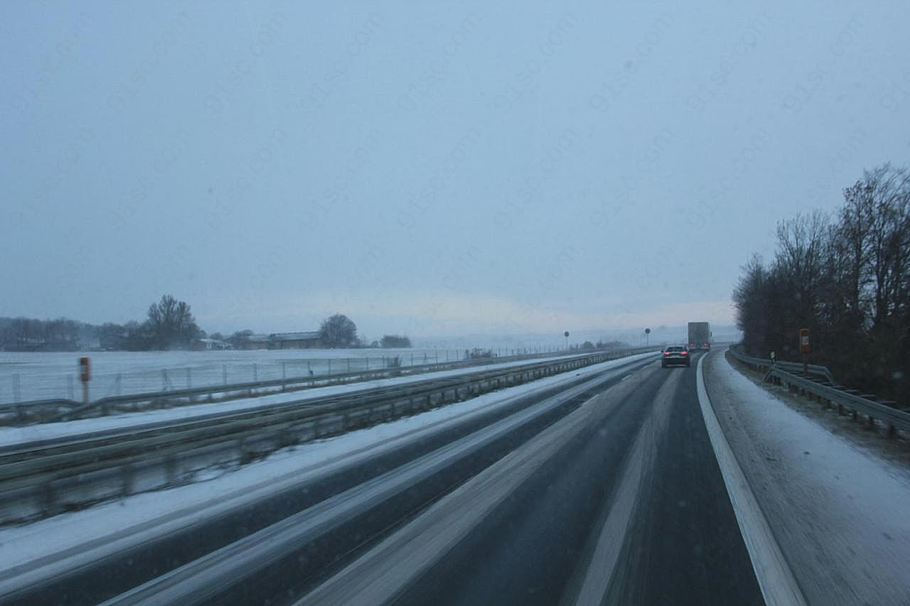 冬天的高速公路图片交通高清