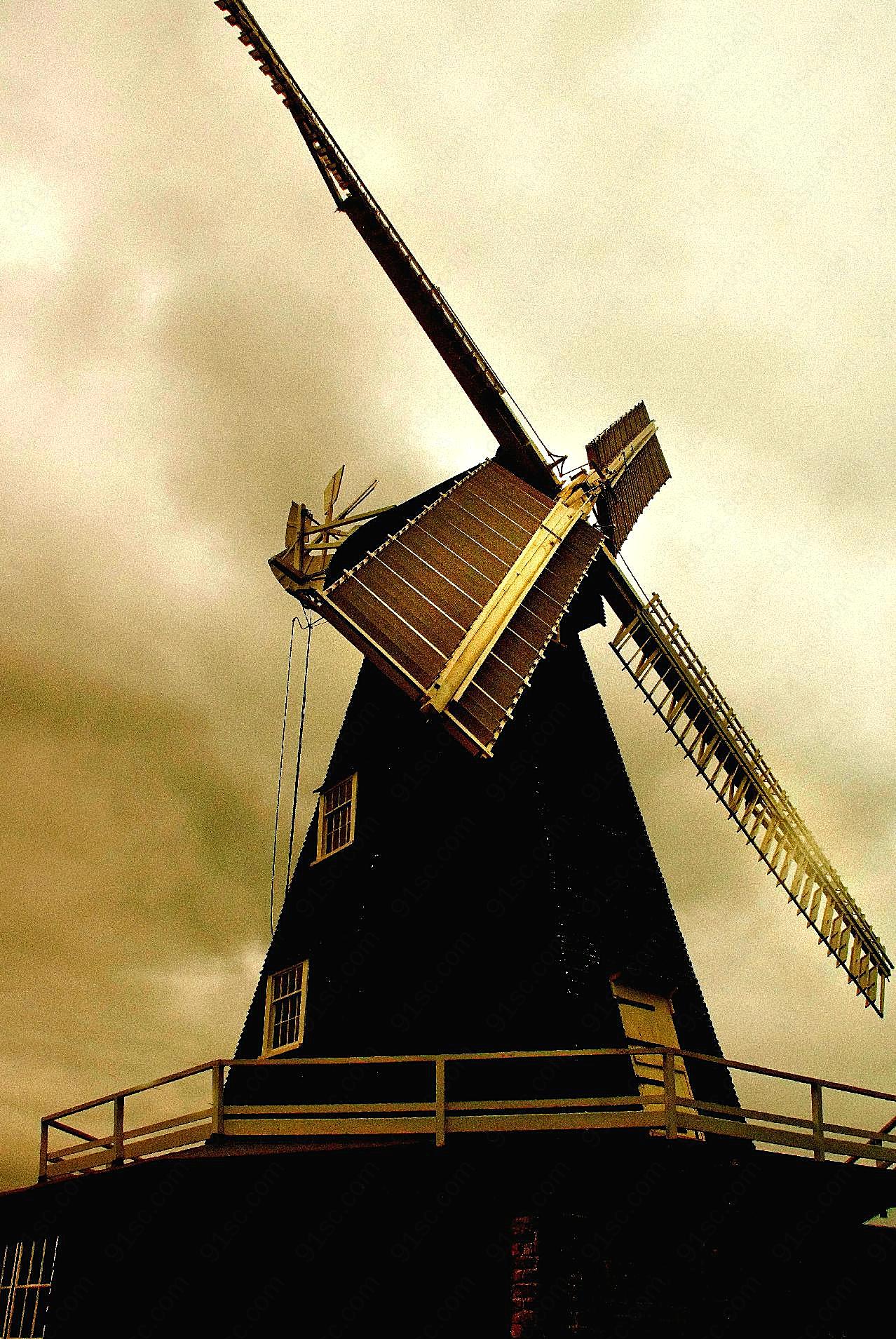 荷兰风车高清图片摄影