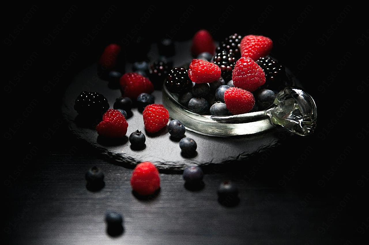 山莓浆果图片摄影高清