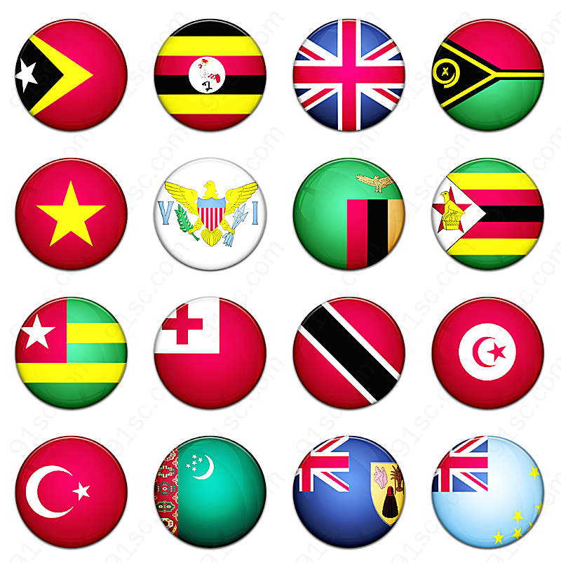 球形外国国旗国旗图标