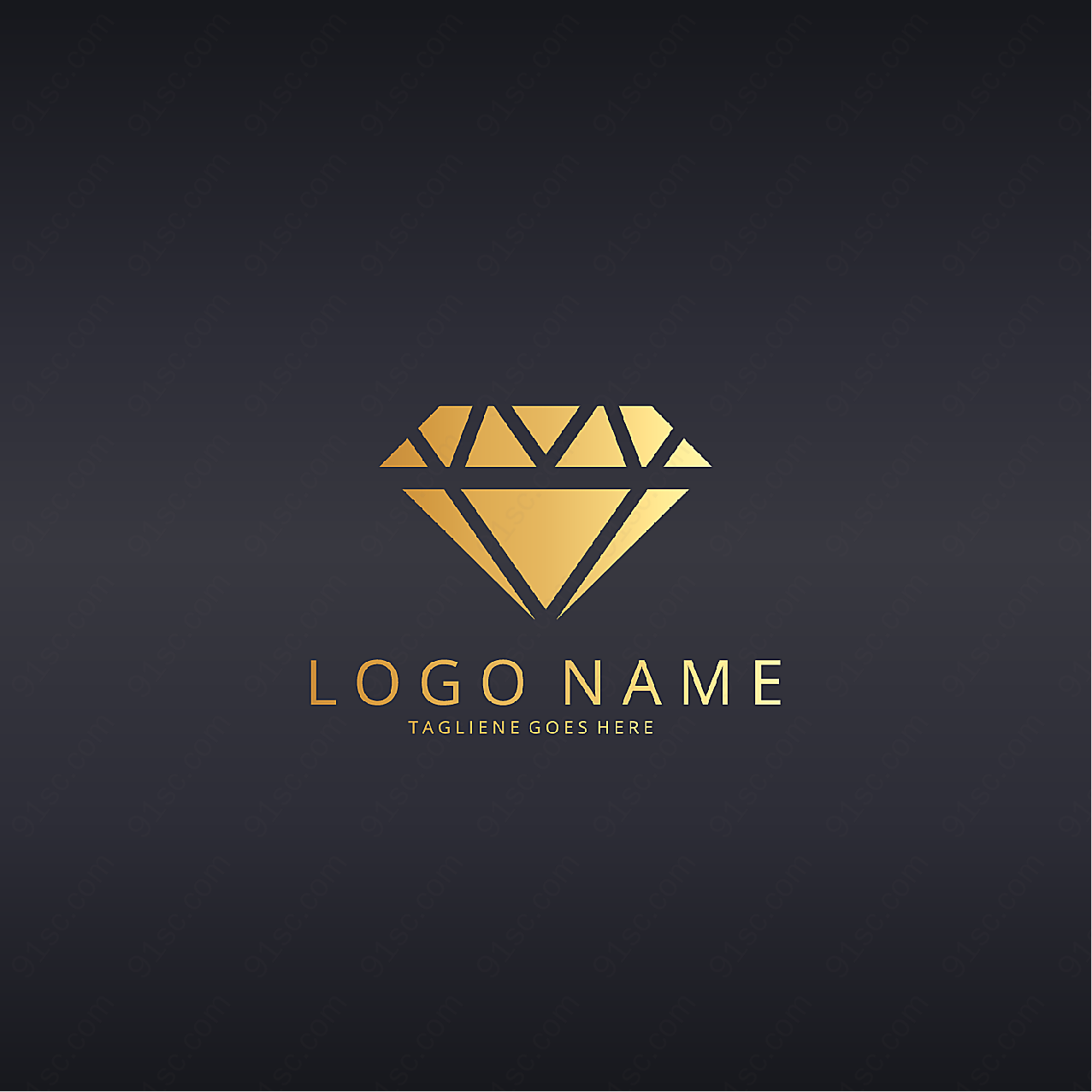 金色商标设计矢量logo图形