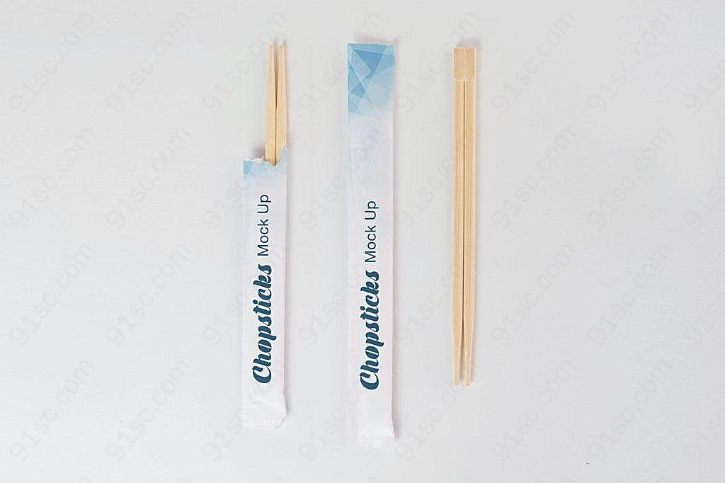 筷子包装样机高清摄影