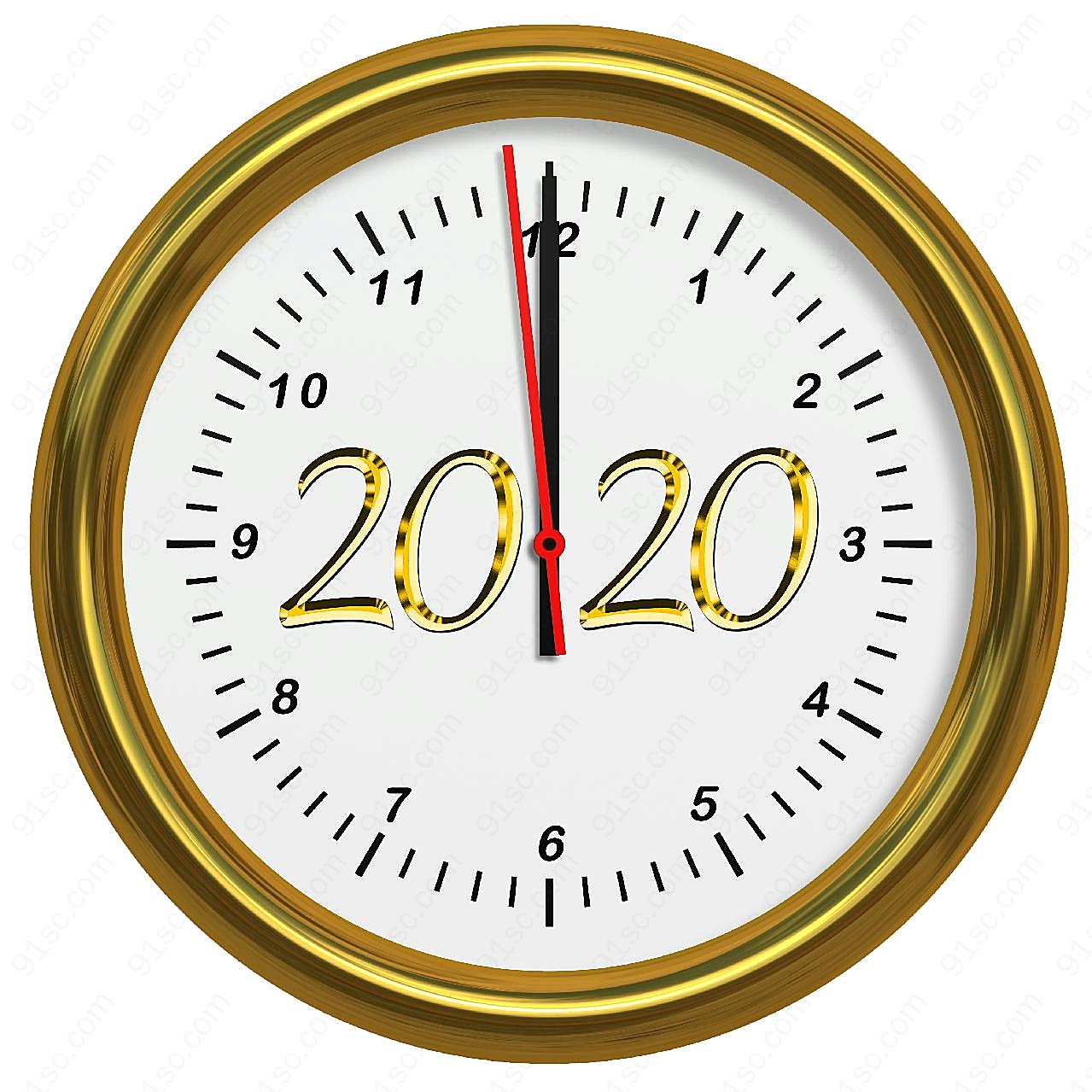 2020新年跨年时钟图片高清