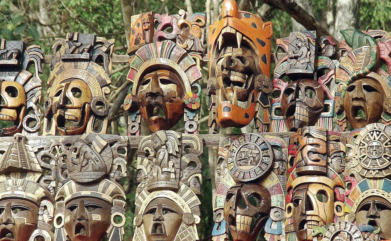 墨西哥传统面具图片摄影