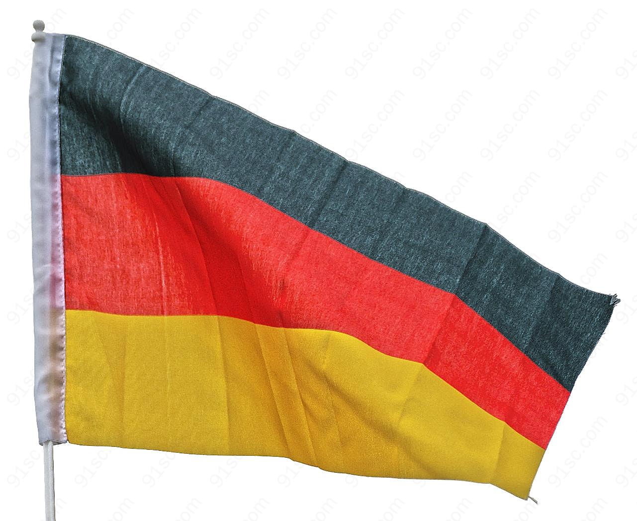 德国国旗飘扬图片高清摄影