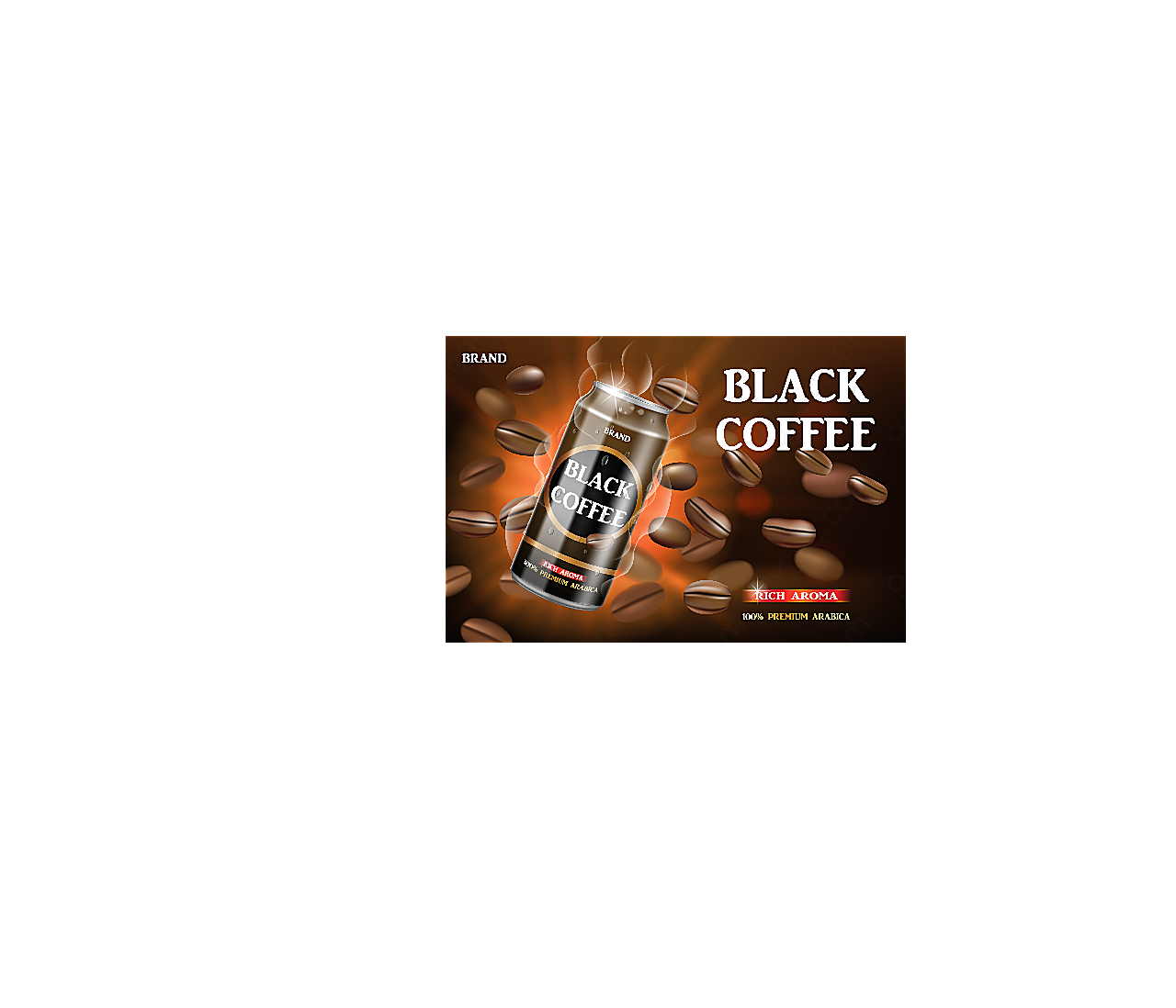 意黑咖啡海报平面广告