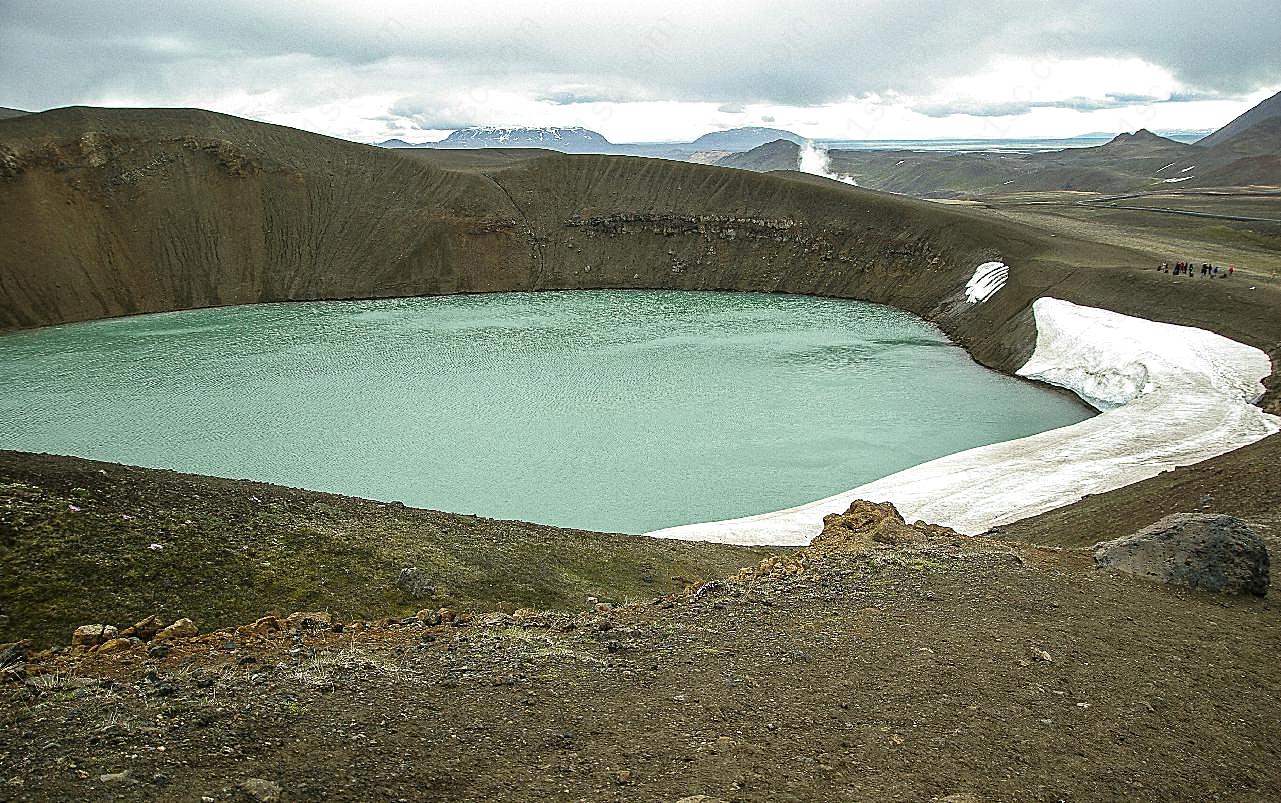 冰岛火山口湖图片湖泊图片