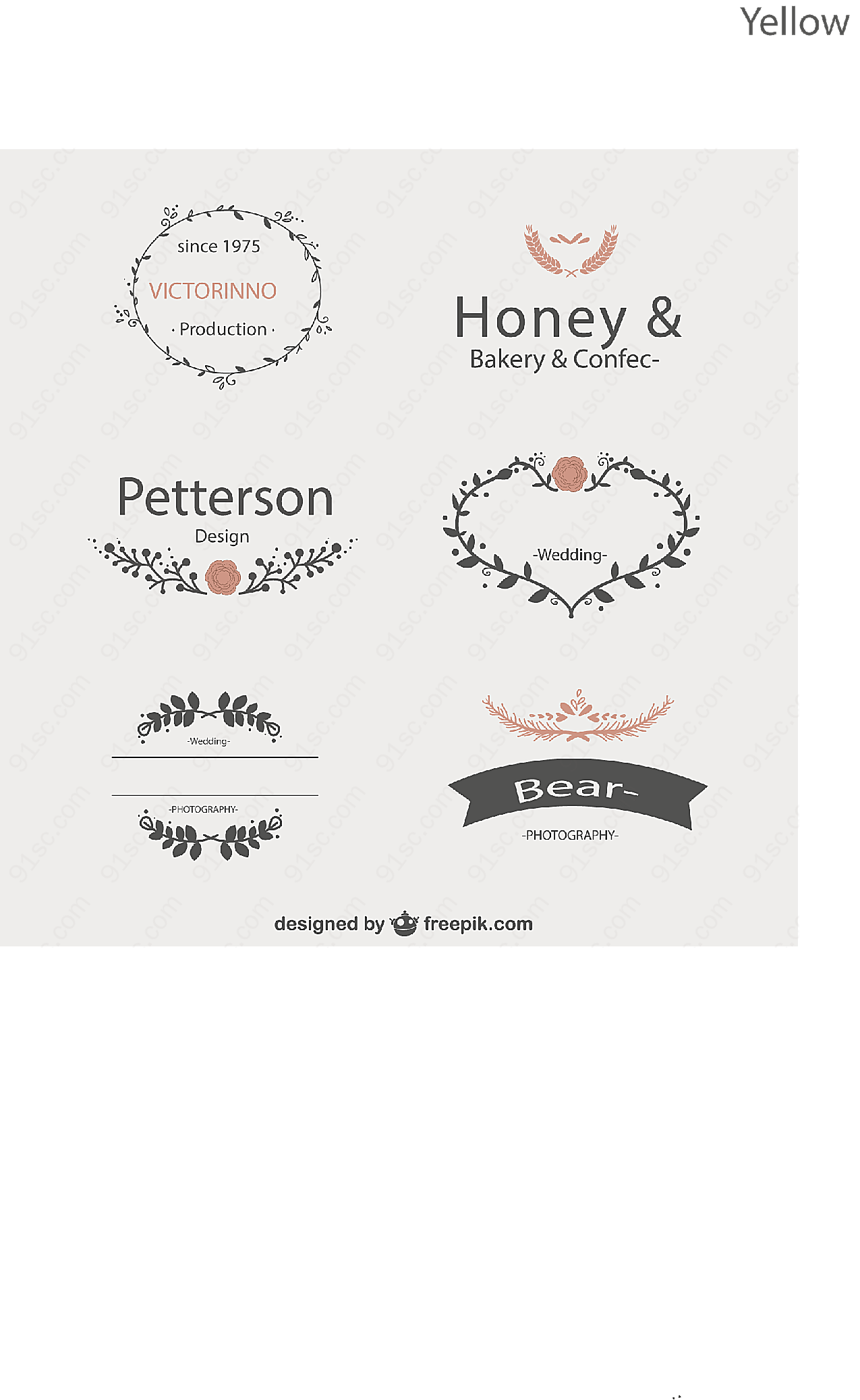简洁婚礼logo矢量logo图形