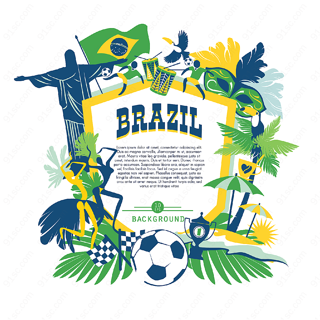 里约奥运会海报矢量体育运动