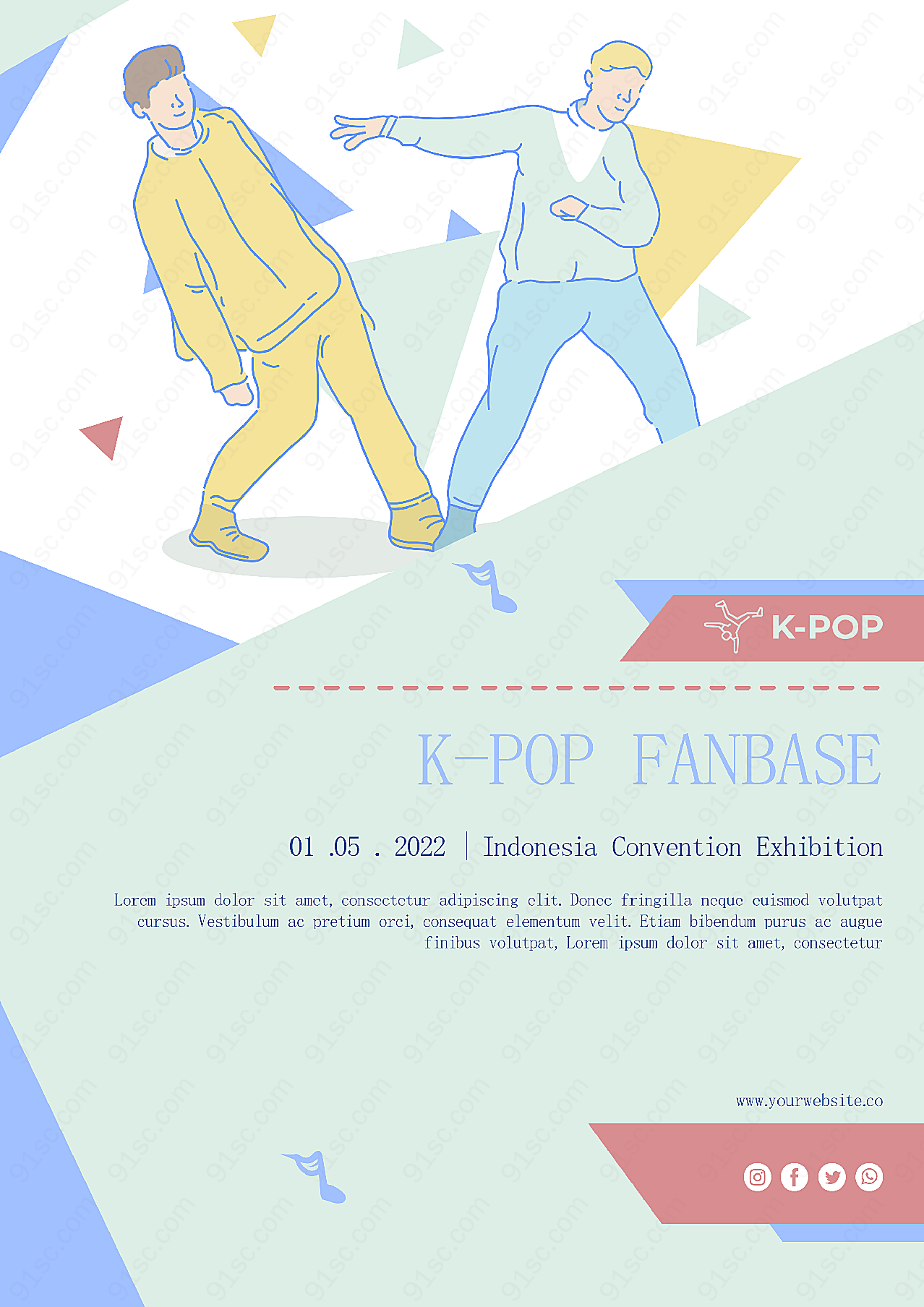 k-pop音乐海报平面广告