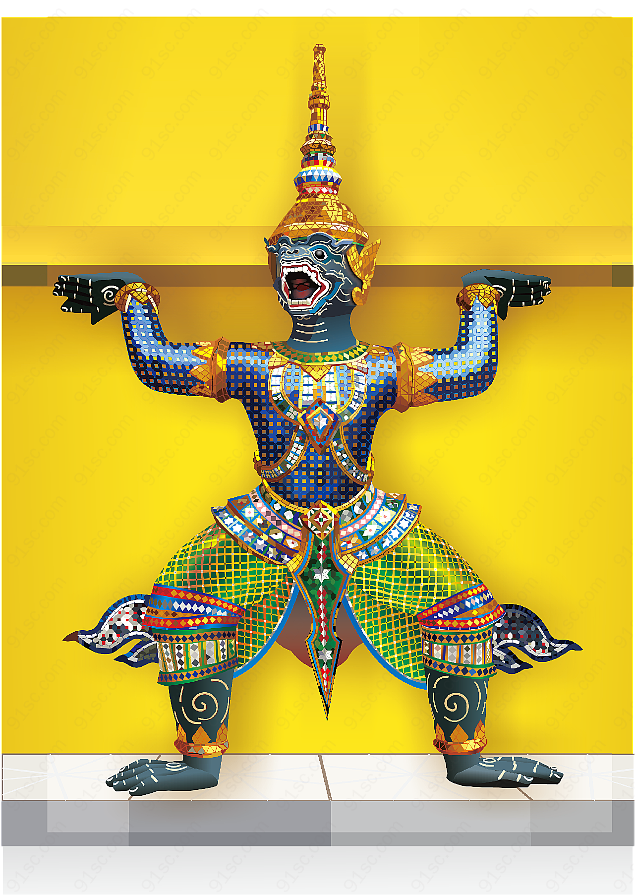 泰国神像矢量宗教