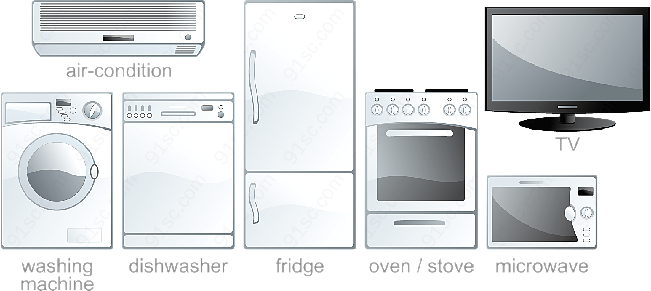 家庭常用电器矢矢量电器