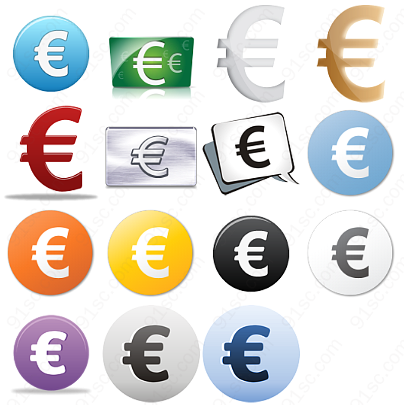 欧元系列图标