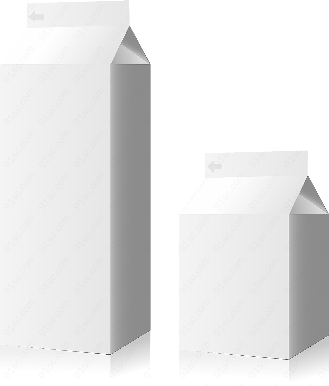 空白饮料包装盒矢量包装设计