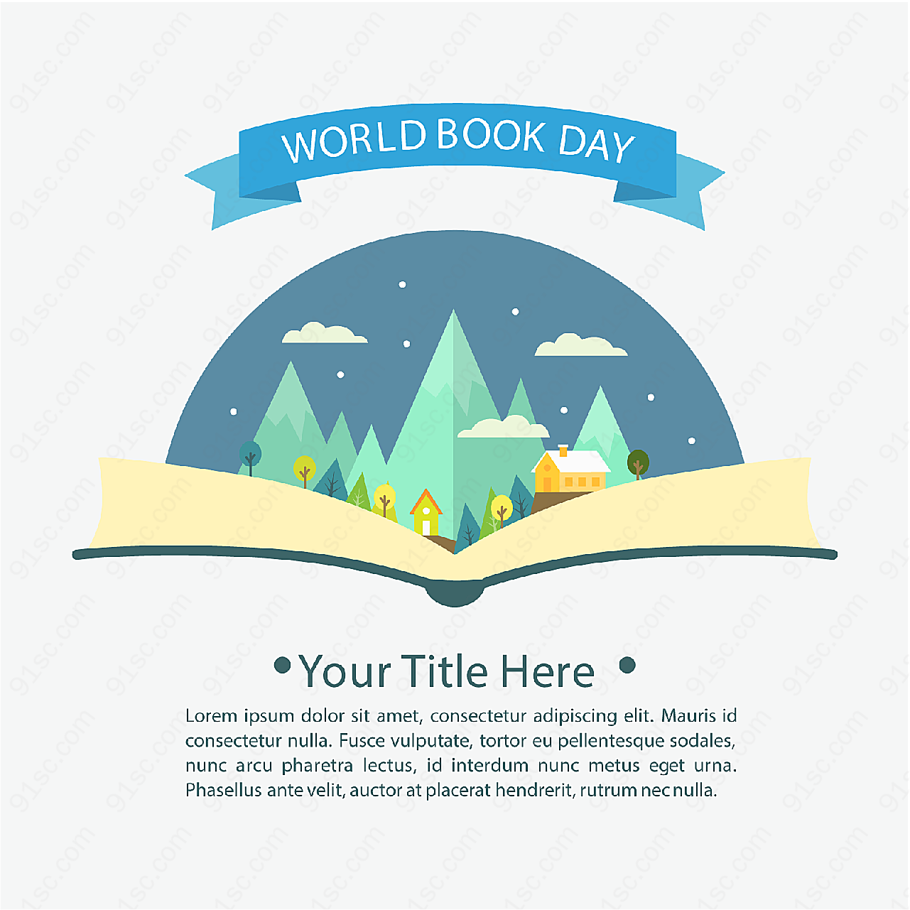 创意世界图书日矢量节日其它