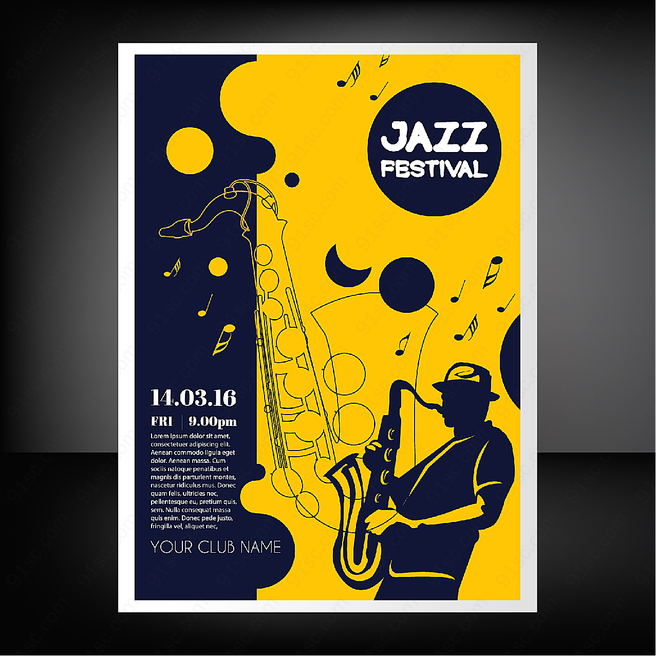 爵士乐音乐节传单平面广告